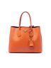 Prada 100% Leather Orange Medium Saffiano Cuir Double Handle Satchel One size - photo 1