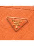 Prada 100% Leather Orange Medium Saffiano Cuir Double Handle Satchel One size - photo 2