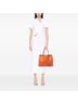 Prada 100% Leather Orange Medium Saffiano Cuir Double Handle Satchel One size - photo 6