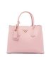 Prada 100% Leather Pink Medium Saffiano Cuir Double Satchel One size - photo 1