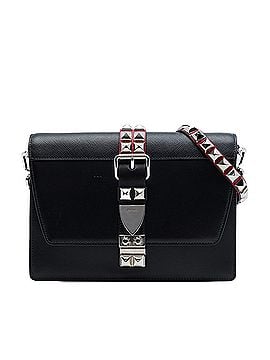 Prada City Calfskin and Saffiano Studded Elektra Crossbody (view 1)