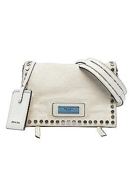 Prada Glace Calfskin Studded Etiquette Flap (view 1)