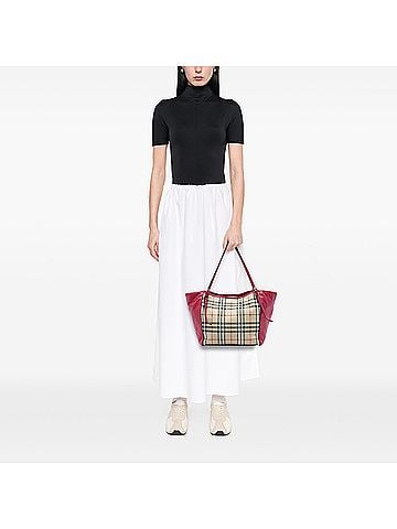 Burberry Small Haymarket Check Canvas and Leather Canterbury Tote (view 2)