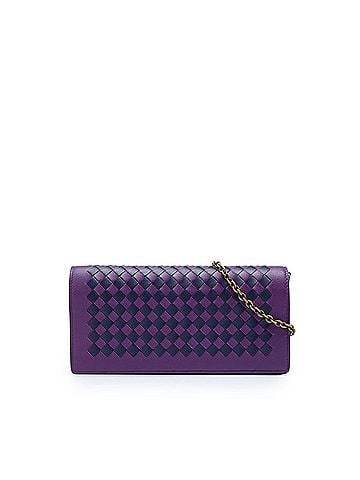 Bottega Veneta Bicolor Nappa Intrecciato Continental Wallet on Chain (view 1)