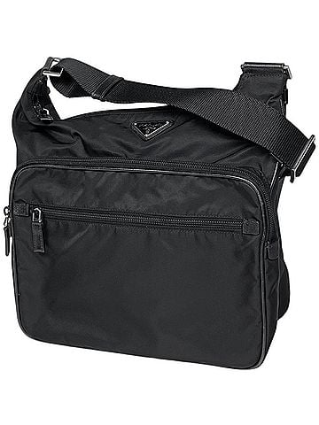 Prada Prada PRADA Logo Plate Shoulder Bag Nylon Nero (Black) Women's (view 1)