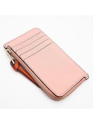 Loewe LOEWE Anagram Coin Card Holder C660Z40X07 Wallet/Coin Case Pink Orange Grained Calf Leather Women's (view 2)