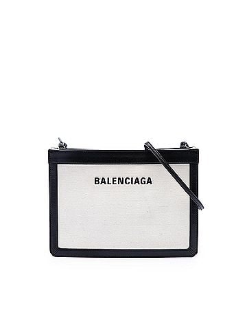 Balenciaga Canvas Navy Pochette M Crossbody (view 1)