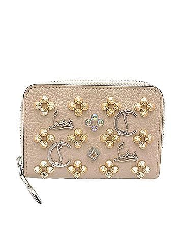 Christian Louboutin Christian Louboutin Calf Leather Panettone Coin Purse 3175223F609 Wallet/Coin Case Beige Women's (view 1)
