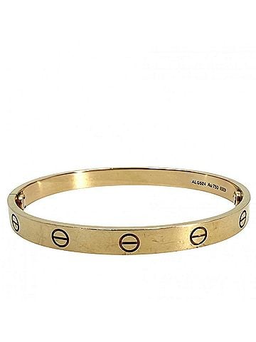Cartier Cartier Love Bracelet Classic Bangle for Men and Women, Jewelry Accessory, LOVE Au750, 18K Yellow Gold, Size 18, Approx. 34.6g (view 1)