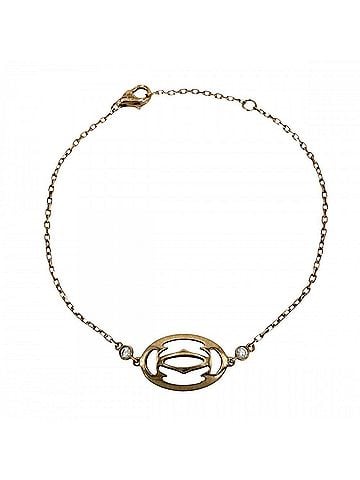 Cartier Cartier women's bracelet, logo Double C design, adjustable, 18k pink gold (Au750), diamond, approximately 2.9g. (view 1)