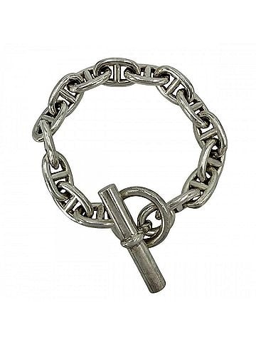 Hermès Hermes Chaine d'Ancre MM Bracelet for Men, 15 links, Sterling Silver (925), Approx. 57.1g (view 1)