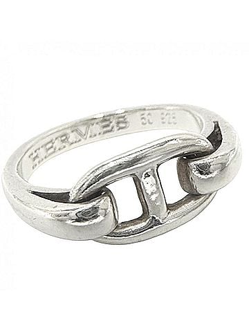 Hermès Hermes women's ring, Chaine d'Ancre design, accessory, jewelry, small item, HERMES, 925 sterling silver, approximately 3.2g (view 1)