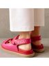ALOHAS 100% Leather Color Block Red Pink Sandals Size EU 37 - photo 6