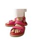 ALOHAS 100% Leather Color Block Red Pink Sandals Size EU 37 - photo 1