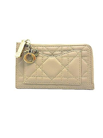 Christian Dior Christian Dior Cannage Lambskin Lady Cosmos Zip Card Holder S0965ONMJ Wallet/Coin Case Beige Women's (view 1)