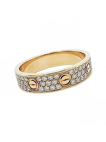 Cartier Cartier Love Ring for Men, Small Pave Diamond Ring, 18K Yellow Gold (Au750), 88 Diamonds (Total 0.31ct), Approx. 4.7g (view 1)