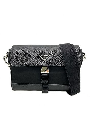 Prada PRADA Tessuto Saffiano Re-Nylon Shoulder Bag 2VD053 - Black Nylon for Men (view 1)