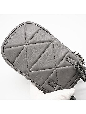 Prada PRADA Nappa Spectrum Inpunto Phone Pouch 1DH030 Shoulder Bag, Gray Lambskin, Women's (view 2)