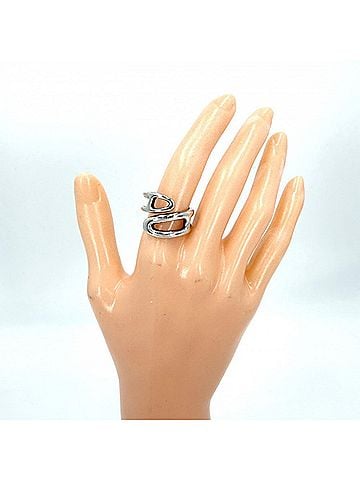 Hermès Hermes men's ring, Chaine d'Ancre twist accessory, jewelry, small item, HERMES 925 sterling silver, approximately 8.2g (view 2)