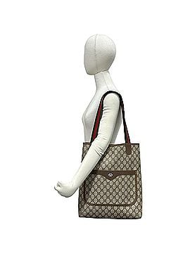 Gucci GUCCI Vintage Sherry Line GG Logo Leather Tote Bag/Handbag, Brown, 30628 (view 2)