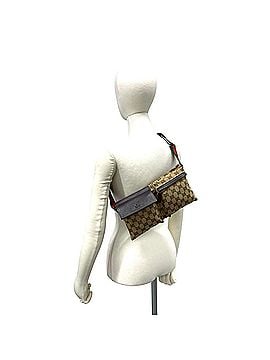 Gucci GUCCI GG pattern canvas with logo engraving, genuine leather body bag, waist pouch, shoulder brown, 47816 (view 2)