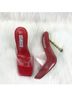 Cape Robbin 100% Faux Leather Solid Red Heels Size 6 - photo 2