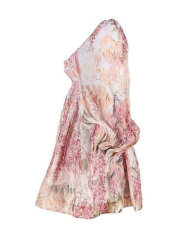 Zimmermann Zimmermann Botanica Bralette Mini Dress in Pink Silk (view 2)