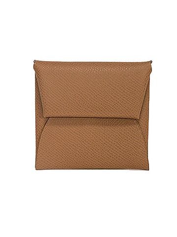 Hermès Hermes Bastia Verso Coin Case, Peppermint &amp; Pastel Brown Bicolor, Veau Epsom Leather, Arzan, H078477CKAV, W Stamp, Men's Women's. (view 1)