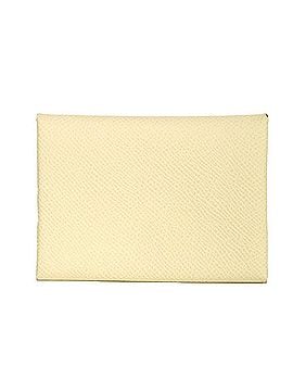 Hermès Hermes Calvi Duo Coin Case, Epsom Pressed Calfskin Card Veau Epsom, Jaune Milton, W Stamp, Men's/Women's. (view 1)