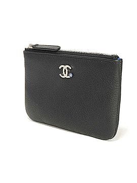 Chanel Chanel Coin Case, Coco Mark, Petite Camellia, Mini Zip Pouch, Goat Leather, Multicolor Pattern, Wallet, CC Black, A81659, Women's (view 2)