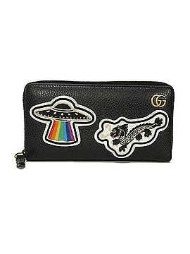 Gucci Gucci GG Marmont Courier Zip-Around Wallet with Embroidery and Applique, Round Zipper, UFO Dragon Design, 474584, for Men Women (view 1)