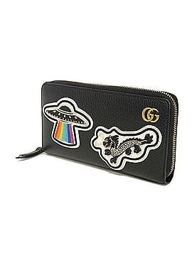Gucci Gucci GG Marmont Courier Zip-Around Wallet with Embroidery and Applique, Round Zipper, UFO Dragon Design, 474584, for Men Women (view 2)
