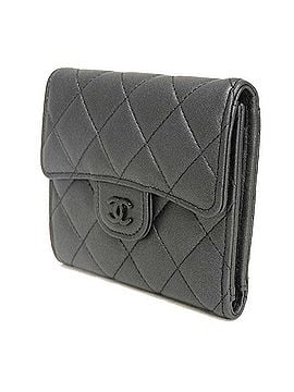 Chanel Chanel Matelassé Small Tri-fold Wallet with Flap, Random CC Mark, Lambskin Leather, So Black (AP0231), Men's/Women's Billfold (view 2)
