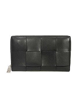 Bottega Veneta Bottega Veneta Cassette Zip-Around Wallet RFID Maxi Intrecciato Black 748054 VBWD2 8803 Men's (view 1)