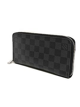 Louis Vuitton Louis Vuitton Zippy Wallet Vertical New Model Logo RFID IC Round Zipper Damier Graphite Noir N63095 Men's (view 2)