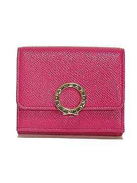 Bvlgari BVLGARI Tri-fold Wallet, Clip-on, Compact, Bordeaux, RFID IC, BB Logo Ring, True Tourmaline Fuchsia, 293177, Women's Billfold (view 1)