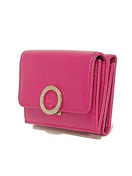Bvlgari BVLGARI Tri-fold Wallet, Clip-on, Compact, Bordeaux, RFID IC, BB Logo Ring, True Tourmaline Fuchsia, 293177, Women's Billfold (view 2)