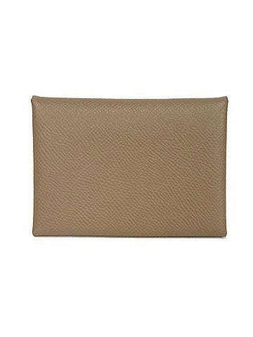 Hermès Hermes Calvi Duo Coin Case, Epsom Calf Leather, Greige, Card Veau Etoupe, W Stamp, Men's/Women's. (view 1)