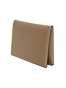 Hermès Hermes Calvi Duo Coin Case, Epsom Calf Leather, Greige, Card Veau Etoupe, W Stamp, Men's/Women's. (view 2)