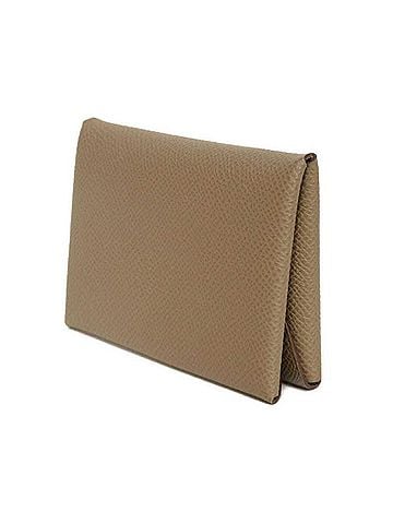 Hermès Hermes Calvi Duo Coin Case, Epsom Calf Leather, Greige, Card Veau Etoupe, W Stamp, Men's/Women's. (view 2)