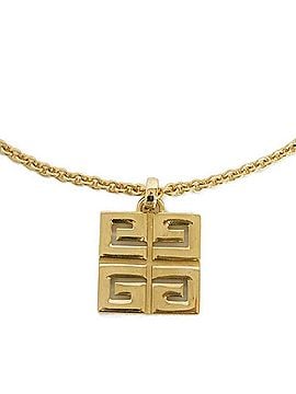 Givenchy Givenchy necklace with large logo, long chain, big logo pendant, GP (gold plated), 90cm, Paris/New York vintage, 4G emblem, gold, for men and women. (view 1)
