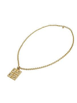 Givenchy Givenchy necklace with large logo, long chain, big logo pendant, GP (gold plated), 90cm, Paris/New York vintage, 4G emblem, gold, for men and women. (view 2)