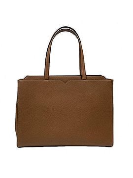 Valextra Valextra Soft Calfskin V-Line Horizontal Shopping Bag, Chocolate Brown MBVL0021028LRL99MCC, Handbag, Calf Leather, Women's (view 1)