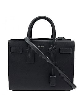 Yves Saint Laurent YVES SAINT LAURENT Leather Sac de Jour Bag 355153 Handbag Black Calf Women's (view 1)