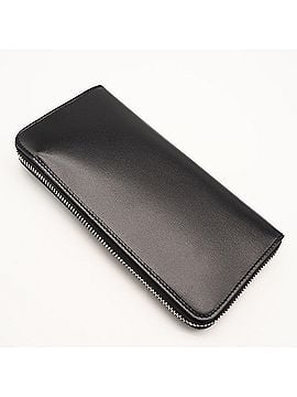 Yves Saint Laurent YVES SAINT LAURENT YSL Logo Cassandra Zip Around Wallet 617415 Long Black Silver Calf Leather Men's (view 2)