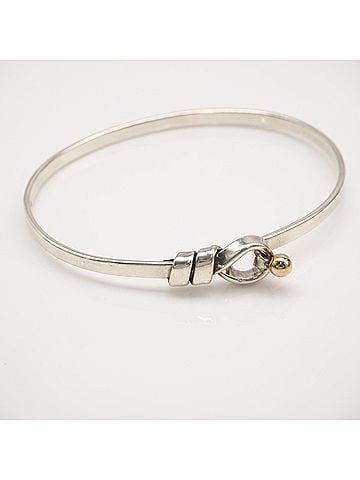 Tiffany & Co. TIFFANY&amp;Co. Love Knot Bangle SV925 18K - Bracelet Silver Gold Women's (view 2)