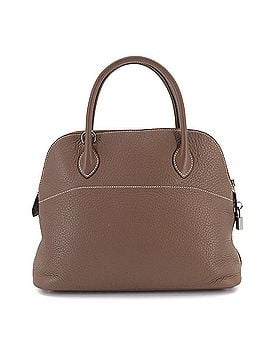 Hermès Hermes Bolide 31 2-way Hand/Shoulder Handbag, Taurillon Clemence Leather, Etoupe, ?L Stamp, Silver Hardware (view 2)