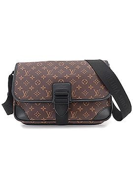 Louis Vuitton Louis Vuitton Monogram Macassar Archy Shoulder Handbag Brown Black M46328 Messenger (view 1)