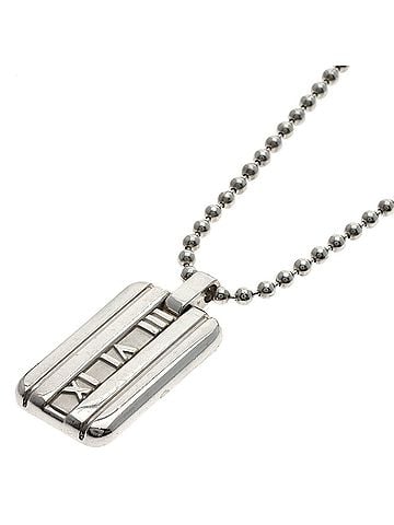 Tiffany & Co. Tiffany &amp; Co. Atlas Tag Necklace, Silver, Women's. (view 1)