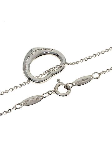 Tiffany & Co. Tiffany &amp; Co. Open Heart Necklace, Silver, Women's. (view 2)